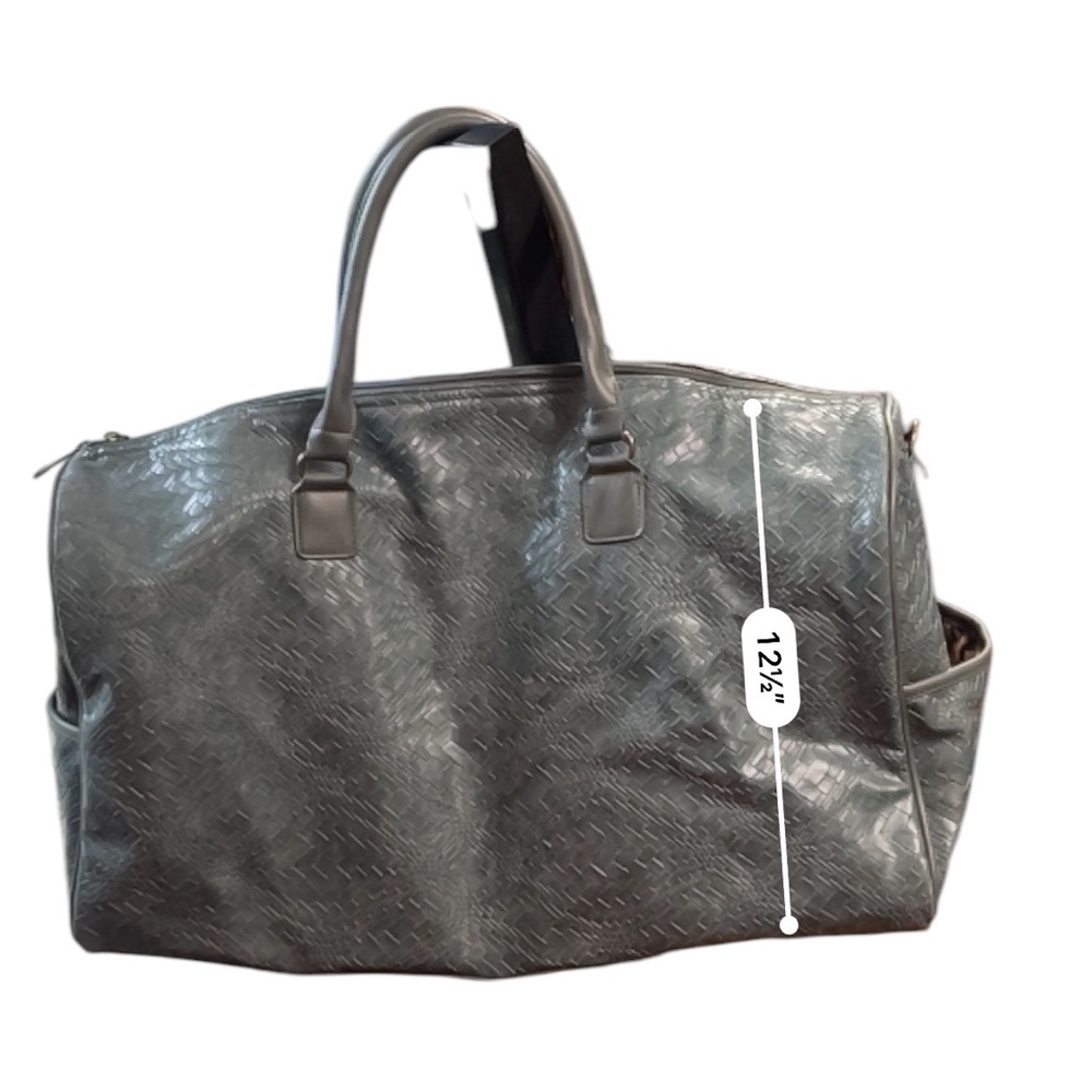 Nicole by Nicole Miller Black Woven Travel Weekender Bag - Picture 7 of 16